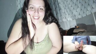 Slut Wife Watch Random Guy Stroke and Cum While Her Husband Sl**p Next to Her - 11 image