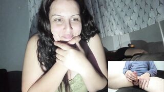 Slut Wife Watch Random Guy Stroke and Cum While Her Husband Sl**p Next to Her - 8 image