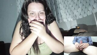 Slut Wife Watch Random Guy Stroke and Cum While Her Husband Sl**p Next to Her - 9 image